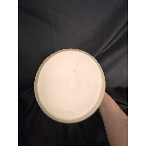 Norleans Satin White Glass Vase 12" Hand Painted Floral Vines & Gold Trim Italy - Picture 7 of 7